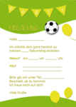 Einladungskarten zum Kindergeburtstag - Fußball - Var. 4