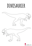 Ausmalbild Dinosaurier T-Rex