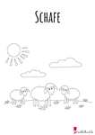 Schafe - Malbuch für Mädchen