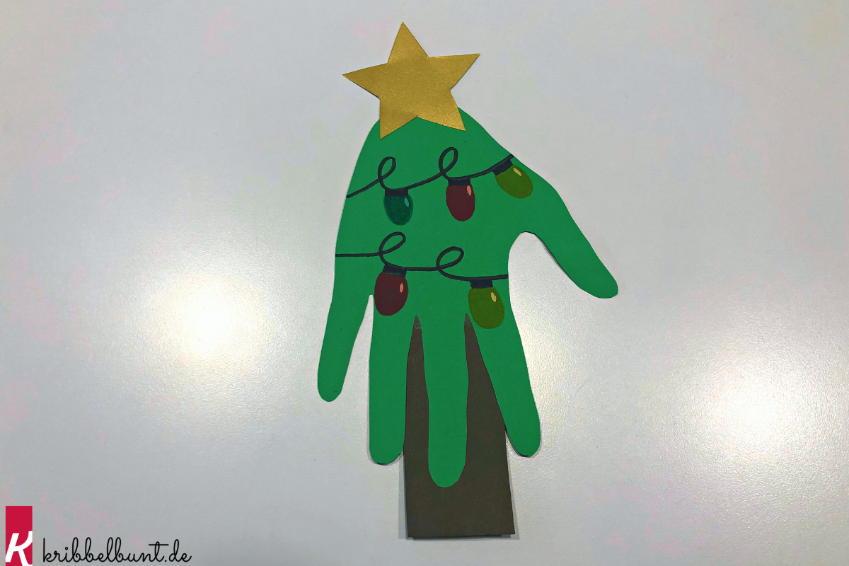 Handabdruck-Weihnachtsbaum