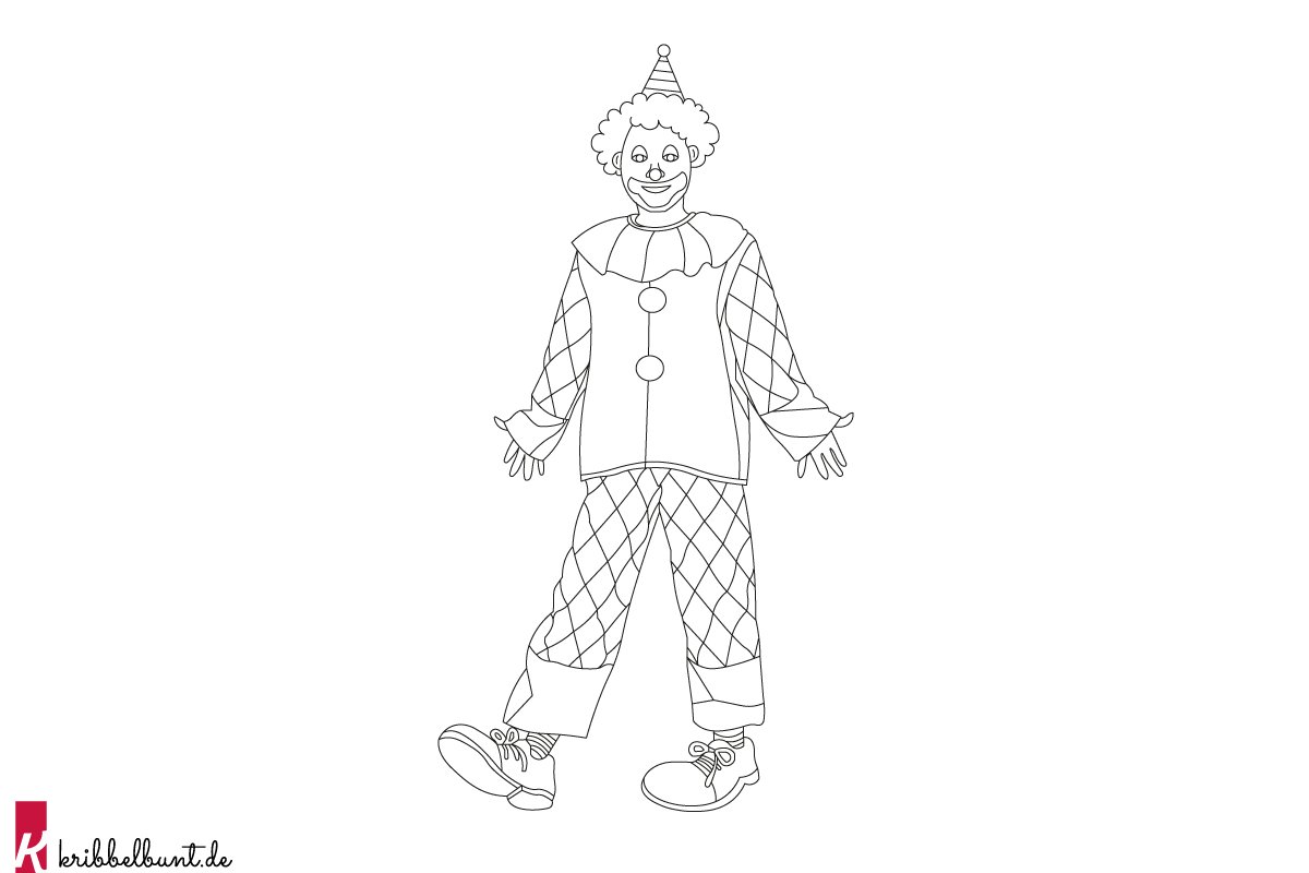 Clown Ausmalbild