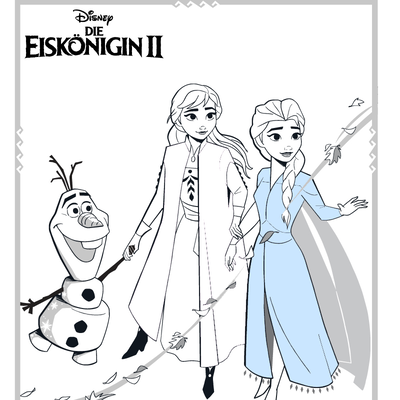 Anna und Elsa Ausmalbild
