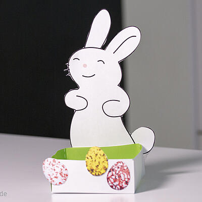 Osterhasen basteln aus Papier