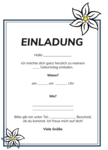 Einladungskarten Kindergeburtstag Blumen