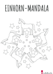 Einhorn Malvorlage - Einhorn Mandala 3