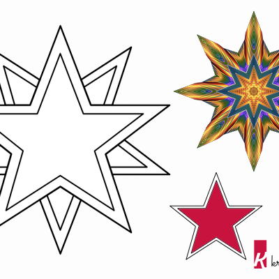 Stern Vorlage zum Ausdrucken & Ausschneiden