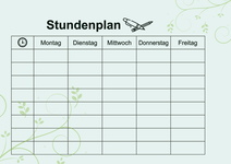 Stundenplan Vorlage Frühling und Sommer