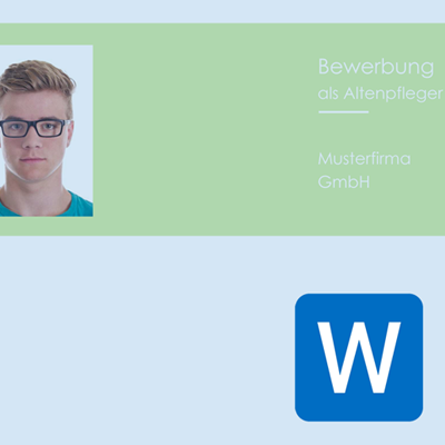 Deckblatt Bewerbung - Vorlage als PDF / Word