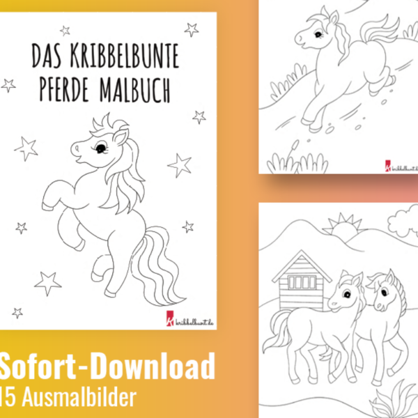 Pferde Malbuch zum Ausdrucken