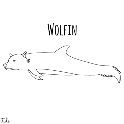 Wolfin Ausmalbild