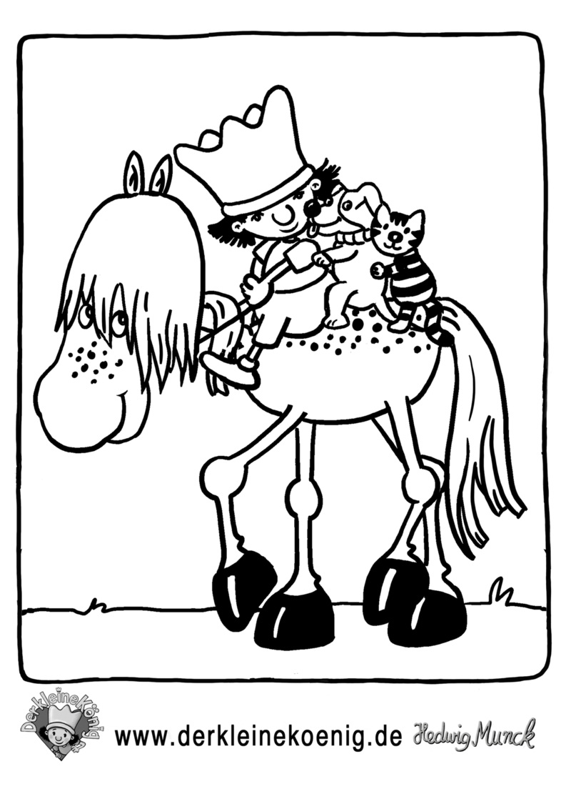 Der kleine König Ausmalbilder | Kribbelbunt