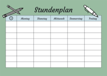 Stundenplan Vorlage 3