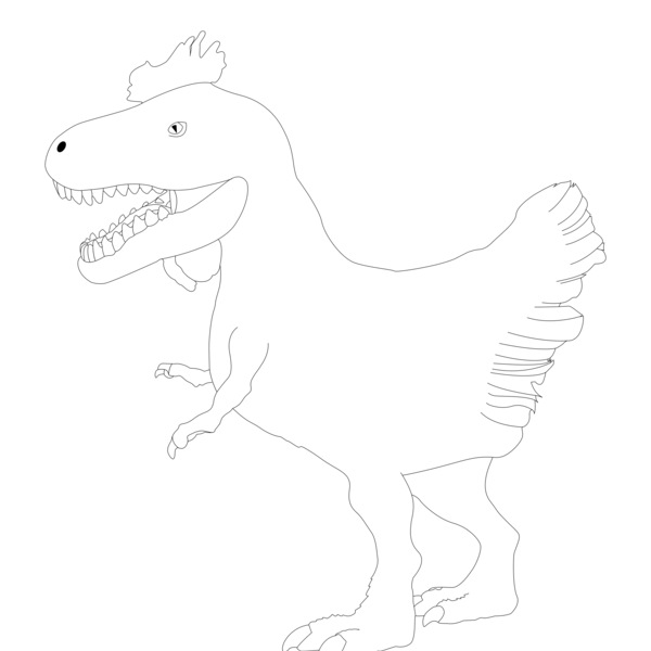 Ausmalbild Huhnrex