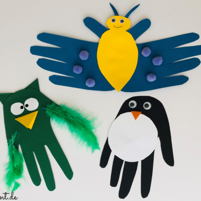 Tiere aus Handabdrücken