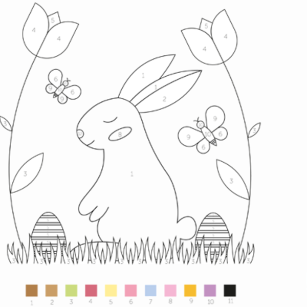 Ausmalbild Osterhase