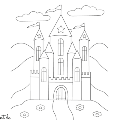 Ausmalbild Ritterburg