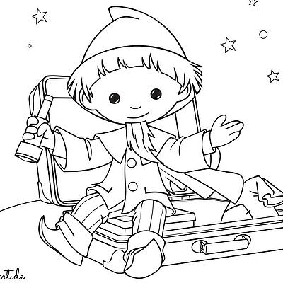 Sandmann Ausmalbild 