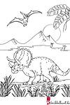 Ausmalbild Dinosaurier Triceratops