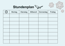 Stundenplan Vorlage Winter