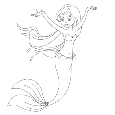 Meerjungfrau Ausmalbild