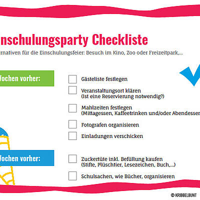 Checkliste Einschulung