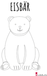 Esbären basteln - Eisbär Vorlage 1
