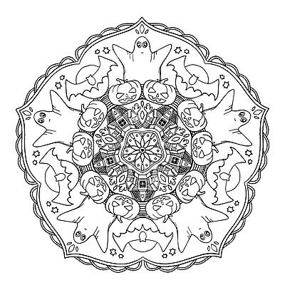 Halloween Mandalas für Erwachsene Halloween Mandalas für Erwachsene