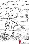 Ausmalbild Dinosaurier Oviraptor