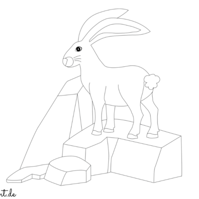 Ausmalbild Steinhase