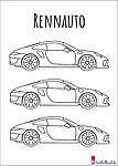 Rennauto - Malbuch für Jungs