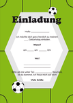 Einladungskarten zum Kindergeburtstag - Fußball - Var. 1