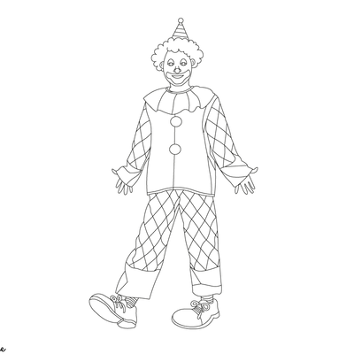 Clown Ausmalbild