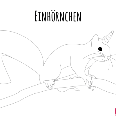 Ausmalbild Einhörnchen