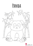 Panda Ausmalbild zum Ausdrucken