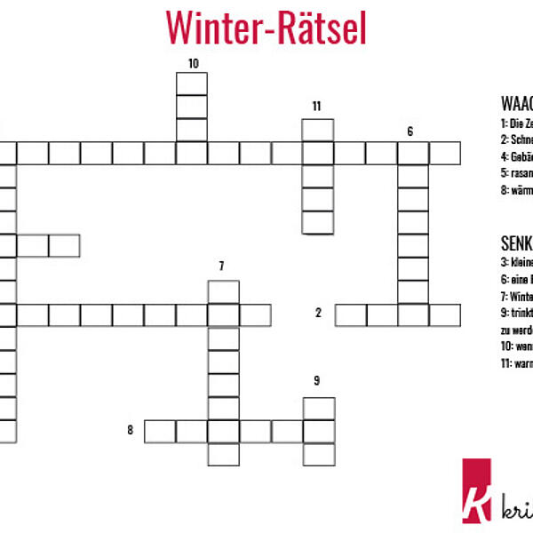 Winter Rätsel zum Ausdrucken