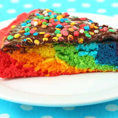 Regenbogenkuchen vom Blech