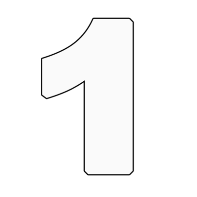 Zahl 1 Vorlage zum Ausdrucken