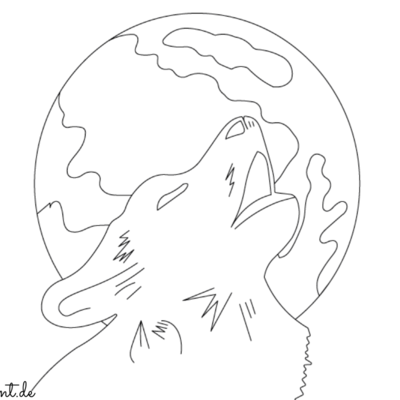 Ausmalbild Wolf