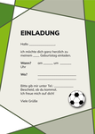 Einladungskarten Kindergeburtstag zum Ausdrucken - Jungs / Fußball 3