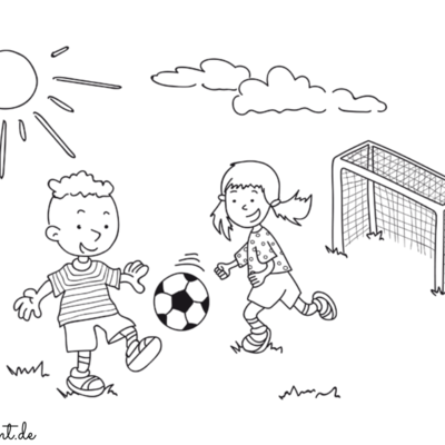 Ausmalbild Fußball