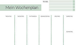 Wochenplan Vorlage 4