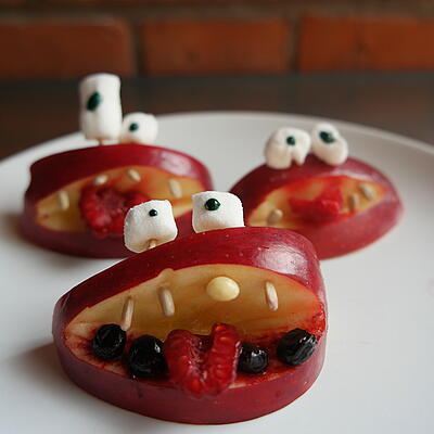 Halloween Snacks - Apfel-Schreck 