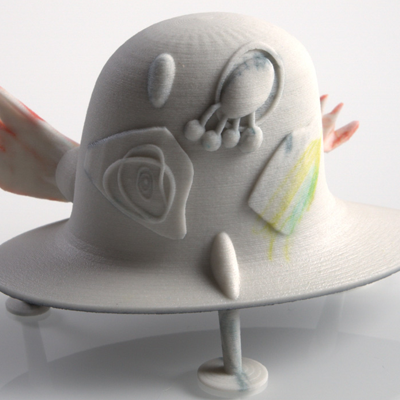 3d Figur Kinderzeichnung UFO