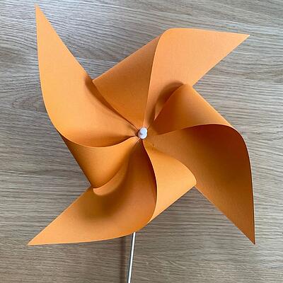 Windmühle aus Papier basteln