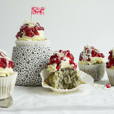 Granatapfel Rezept / Granatapfel Cupcakes
