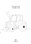 Ausmalbild Traktor