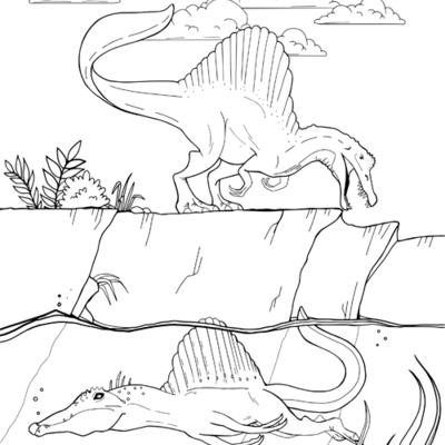 Spinosaurus Ausmalbild