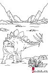 Ausmalbild Dinosaurier Stegosaurus