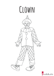 Clown Ausmalbild - 1