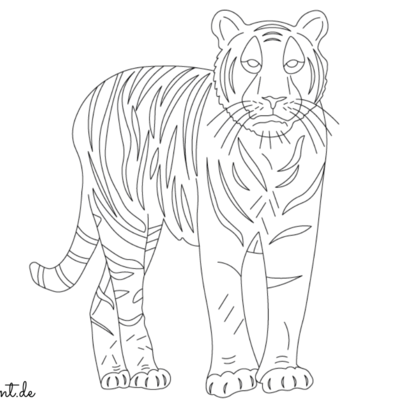 Ausmalbild Tiger